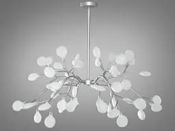 Дизайнерська люстра "Світлячок", нова люстра на 54 лампи, хром сатин