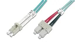 Патч-корд волоконно-оптичний LC/UPC-SC/UPC 50/125 MM OM3 duplex 10м Digitus teh0018388