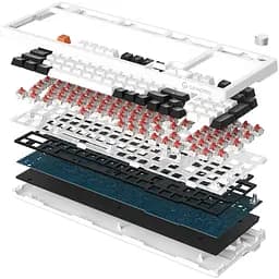 Клавіатура GamePro MK170W Hot-Swap Red Swich RGB USB UA White (MK170W) - мініатюра 2