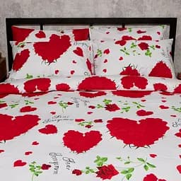 Комплект постільної білизни Moon&Star Бязь Gold Люкс Scarlet Romance євро 200х220 наволочки 2х70х70 - мініатюра 3