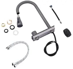Кухонна мийка Kroner KRP Schwarze - SET7545NG PVD (3.0/0.8 мм) (CV033806) - мініатюра 7