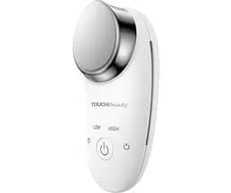 TOUCHBeauty TB-1681, Масажер для обличчя з іонним ефектом та вібраціями, крем-бустер Тач Б'юті, білий