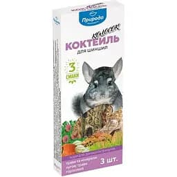 Колосок для шиншил Природа Коктейль Лугові трави трави та мінерали горіховий 90 г (PR240101)