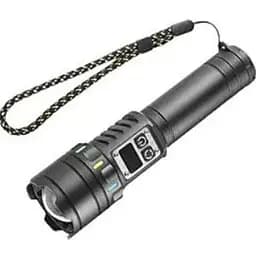 Мощный ручной фонарь COBRA CB-A282-TG с аккумулятором и COB подсветкой