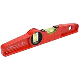 Уровень трапецевидный алюминиевый с магнитом Yato 2 капсулы, 250 мм (YT-30370)