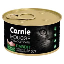 Консерва для котов Carnie мясной мусс с кроликом, семенами чиа, томатами и желе 85 г 
