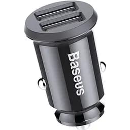 Автомобильное зарядное устройство Baseus Grain Metal 3.1A/2USB Black