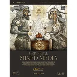 Блок Muse MixTechnique на склейці 24x32 см 12 аркушів в асортименті (PB-GB-012-086)