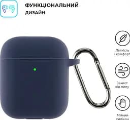 Чохол для навушників ArmorStandart Hang Silicone Case для AirPods 2 Dark Blue [ARM59681] [105603] - мініатюра 2
