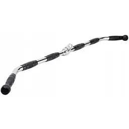 Ручка для верхньої тяги York Fitness 122см вигнута з гумовими рукоятками, хром