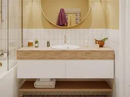 Умивальник Miraggio MADISON (0001053) Miramarble, Глянцевий, Врізний, Білий - мініатюра 7