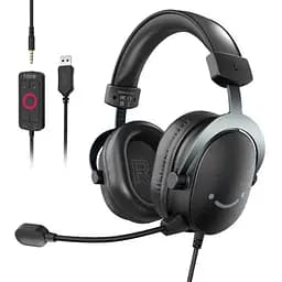 Наушники Fifine игровые проводные H9 гарнитура геймерская черная