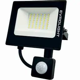 Прожектор светодиодный Evrolight FM-01D-30 с датчиком движения 30 W 6400 К (57052)