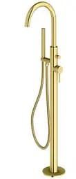 Смеситель для ванны напольный Kohlman Axel gold QF1165AGD Золотой