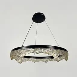 Люстра с подвесным корпусом в виде тающих гор с патиной Ø 80 см Line F | Ст. MJ374-800 BK