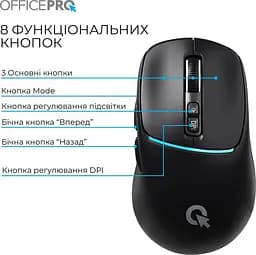 Миша OfficePro Silent Click Wireless Black (M468B) - мініатюра 6