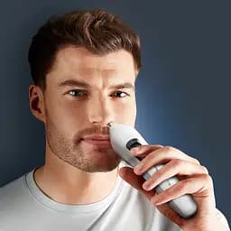Тример Rowenta Trim & Style, для бороди, носа, вусів та голови, мережа+акум., насадок-7, сталь, білий - мініатюра 7