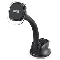Тримач телефону автомобільний Brevia FlexArm СrystalMag із присоскою, гнучкий 163мм, 4 магніти, чорний(48560)