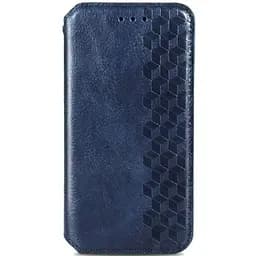 Чехол-книжка кожаный Getman Cubic (PU) для Xiaomi Redmi Note 10 Pro/10 Pro Max Синий