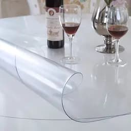 М'яке (гнучке, рідке) скло скатертину на стіл Soft Glass 1.8х1.8м (товщина 1.5 м) Прозора - мініатюра 4