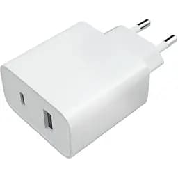 Блок живлення Xiaomi Mi 33 W Wall Charger 2 виходи (Type-A+Type-C) швидкий зарядний адаптер