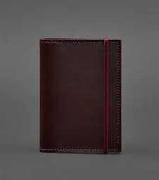 Кожаная обложка для паспорта 1.0 бордовая