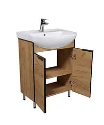 Тумба Мойдодир Dakota Craft 60 з умивальником Proxy 60 дуб крафт - мініатюра 5