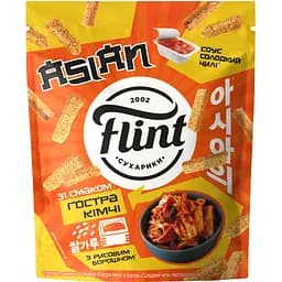 Сухарики Flint Острое кимчи с соусом Сладкий пшеничный чили 60 г + 15 г