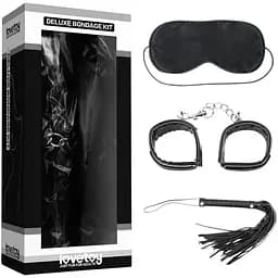 BDSM набор Lovetoy Deluxe Bondage Kit 3 шт. черный