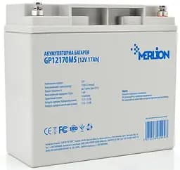 Акумуляторна батарея для ДБЖ Merlion AGM 12 V / 17 А*ч (GP12170M5)