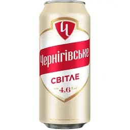 Пиво Чернігівське світле 4.6% з/б 0.5 л (243971)