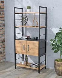 Стелаж L-155 із дверцятами Loft Design (Дуб Крафт золотий)