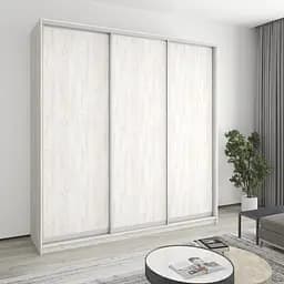 Шкаф-купе трехдверный MebelStar Стандарт AL 3ДСП 230x60x240 см Аляска серый (MBS-1833)