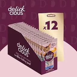 Ласощі для котів Delickcious крем сардина з гарбузом 4 шт. х 15 г - мініатюра 5