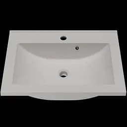 Раковина глянцева врізна Amidicon Victoria 60 600x450 з литого каменю VICTORIA_60_HL, Білий