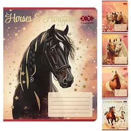 Упаковка зошитів ZiBi Kids Line Horses 24 аркуші в клітинку 20 шт. (ZB25.1770K)