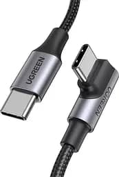 Кабель угловой Ugreen US334 Type-C to Type-C 100W 1 м поворотный 90 градусов