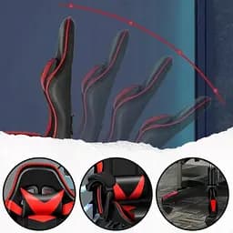 Крісло геймерське PLAYER з підставкою для ніг Red/Black - мініатюра 10