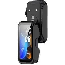 Чохол-накладка DK CDK для Huawei Band 10 Пластик Gloss Glass Full Cover (016251) (black) - мініатюра 2