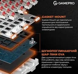 Клавіатура ігрова механічна GamePro GPMK-170 Outemu Red Swich Hot-Swap RGB Black - мініатюра 9