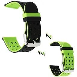 Двойной ремешок Primo с перфорацией для Garmin Vivoactive 3/Vivomove HR/Forerunner 245/645 Black Green