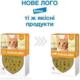 Краплі від паразитів Elanco Advocate для кішок до 4 кг 0.4 мл x 3 піпетки - мініатюра 3