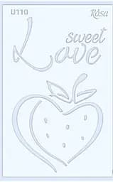 Трафарет многоразовый универсальный №U110 серия Love 13х20см прозрачный 0,5мм Rosa TALENT Talent