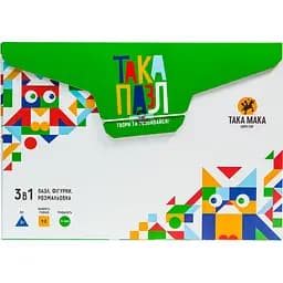 Пазли для дітей Така Мака Така Пазл 3 в 1 Курочка зелені 28 елементів (210001-UA)