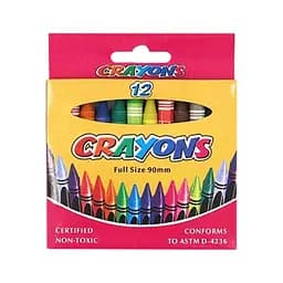 Набір дитячих воскових олівців "Crayons" Bambi 8496-12E 90 мм, 12 кольорів