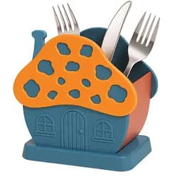 Подставка для сушки и хранения столовых приборов в виде домика, Yu Xin Голубой 87645