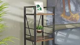 Етажерка 4/34 Ferrum-decor Серії Коннект 120x34x28 чорний ДСП Дуб Сонома Трюфель 16мм (FRD-104275) - мініатюра 2