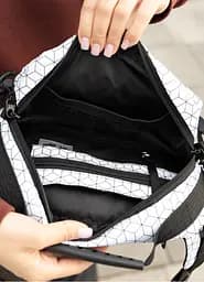 Сумка через плече жіноча бананка Sambag Flex Pro принт "Square" 30 × 17 × 15 см (85451150) - мініатюра 6