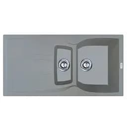 Кухонна мийка Adamant NEW LINE PLUS сіра 975x495x235 мм, з крилом 97,5 см