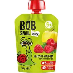 Пюре фруктове Bob Snail Яблуко-Малина, гомогенізоване 900 г (10 шт. по 90 г) - мініатюра 2